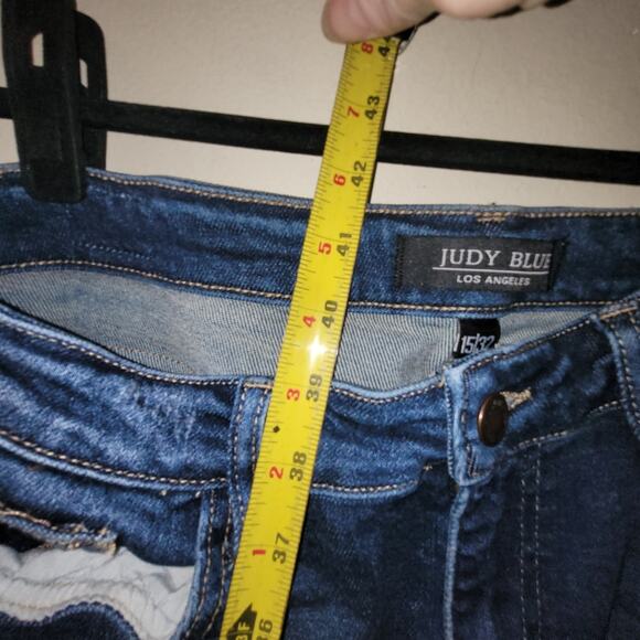 Judy Blue Womens Boyfriend Fit Distressed Denim Blue Jeans Size 32 - Picture 11 of 12